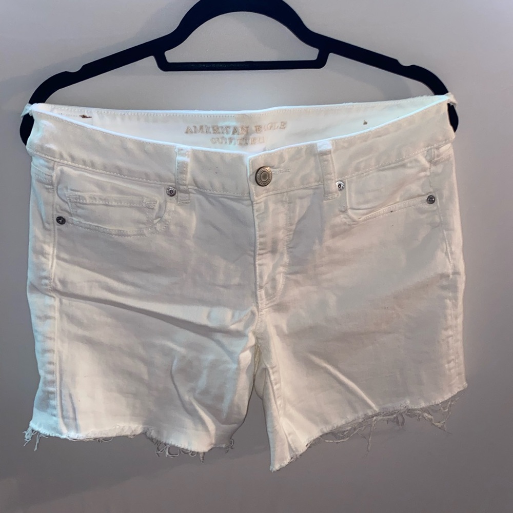 White Jean Shorts